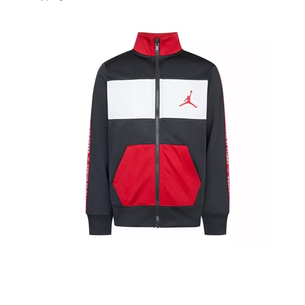 Jordan Big Kids' Brand of Flight Tape Tricot Suit Jacket - Black/Red